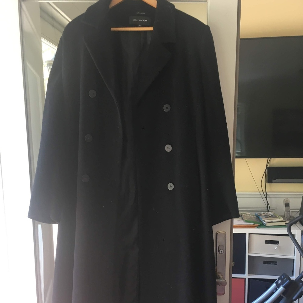 Jones New York wool black peacoat